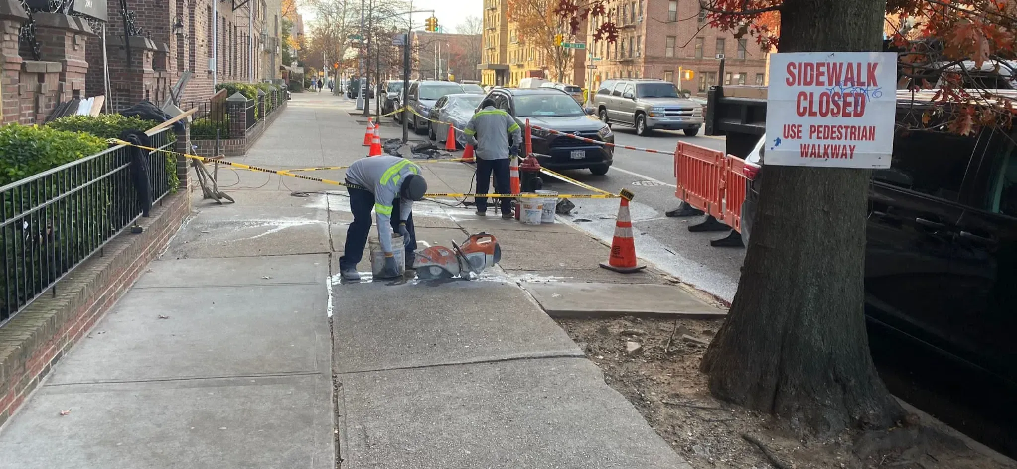 Banner sidewalk repair in nyc